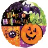 BALLON ROND HAPPY HALLOWEEN CHAUVE SOURIS