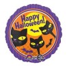 BALLON METALLIQUE ROND HAPPY HALLOWEEN CHATS 43 CM BALLON METALLIQUE ROND HAPPY HALLOWEEN CHATS 43 CM