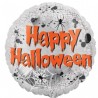BALLON ROND HAPPY HALLOWEEN EFFET TOILE ARAIGNEE 43 CM BALLON ROND HAPPY HALLOWEEN EFFET TOILE ARAIGNEE 43 CM