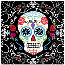 16 SERVIETTES DAY OF THE DEAD 33 X 33 CM