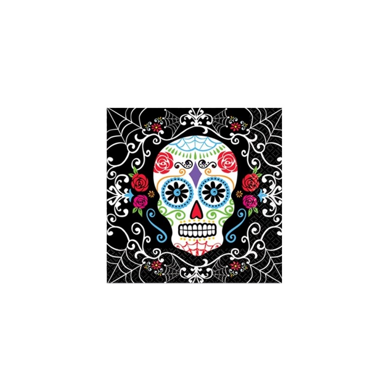 16 SERVIETTES DAY OF THE DEAD 33 X 33 CM