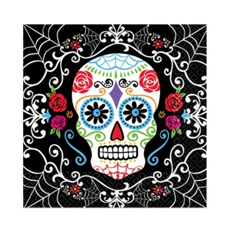 16 SERVIETTES DAY OF THE DEAD 33 X 33 CM