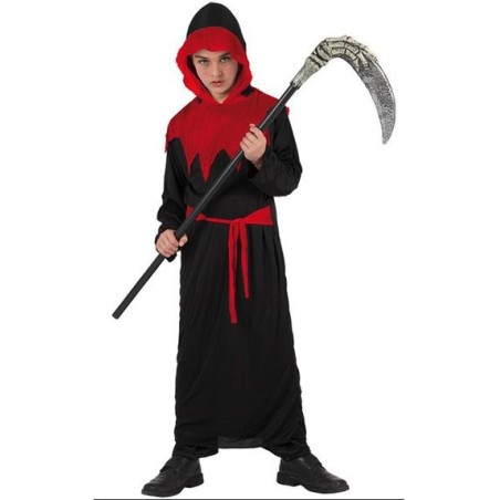 DEGUISEMENT TUNIQUE NOIR ET ROUGE TAILLE 10/12 ANS