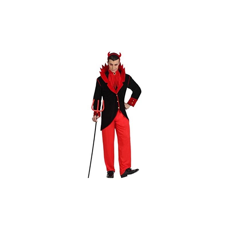 DEGUISEMENT DEMON VESTE-PANTALON ROUGE ET NOIR TAILLE XS-S DEGUISEMENT DEMON VESTE-PANTALON ROUGE ET NOIR TAILLE XS-S