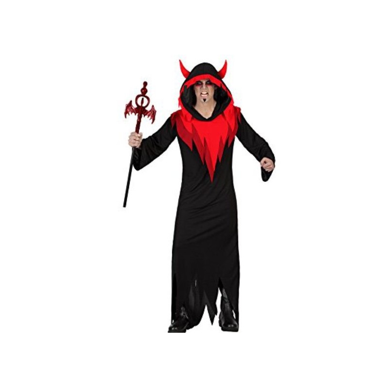 DEGUISEMENT DEMON TUNIQUE A CAPUCHE NOIR ET ROUGE TAILLE XL DEGUISEMENT DEMON TUNIQUE A CAPUCHE NOIR ET ROUGE TAILLE XL