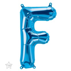 BALLON METALLIQUE LETTRE F BLEU 40 CM