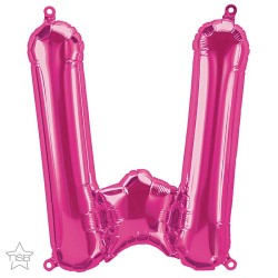 BALLON LETTRE METALLIQUE W FUSCHIA 40 CM