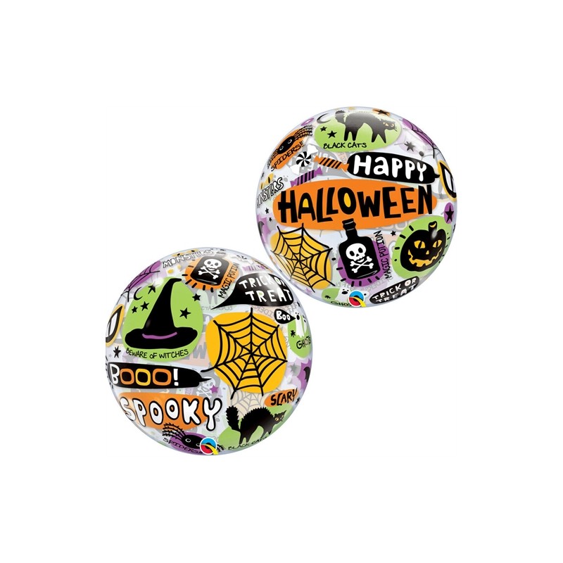 BALLON BUBBLE HAPPY HALLOWEEN 56 CM