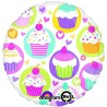 BALLON METALLIQUE MINI CUPCAKE ROND 43 CM