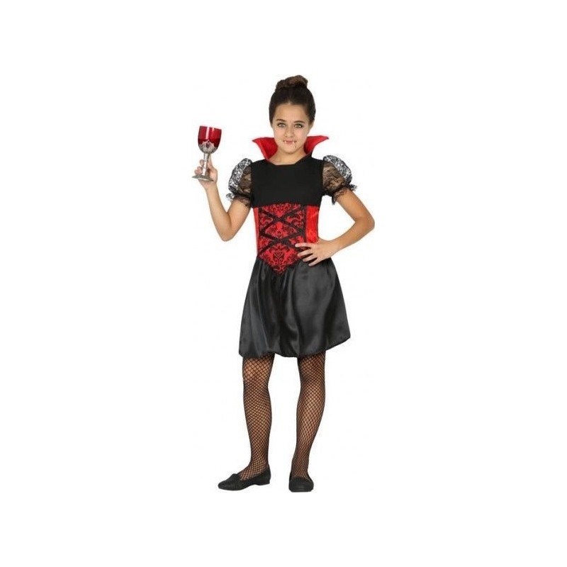 DEGUISEMENT ROBE COURTE GOTHIQUE NOIRE ET ROUGE TAILLE 5/6 ANS DEGUISEMENT ROBE COURTE GOTHIQUE NOIRE ET ROUGE TAILLE 5/6 ANS