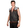 GILET WESTERN NOIR AVEC TACHES DE VACHES TAILLE L-XL GILET WESTERN NOIR AVEC TACHES DE VACHES TAILLE L-XL
