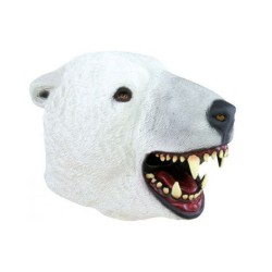 MASQUE D'OURS BLANC EN LATEX