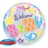 BALLON BUBBLES WELCOME BABY MULTICOLORE 56 CM