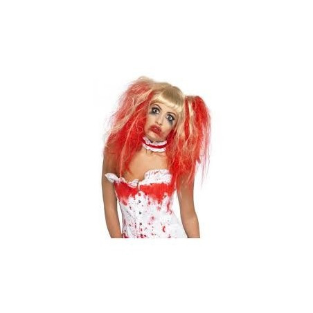 PERRUQUE BLONDE COUETTES EN SANG