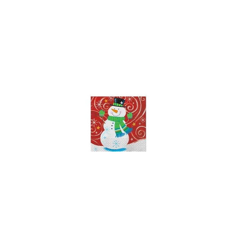 SERVIETTES BONHOMME DE NEIGE 33 X 33 CM