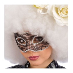 MASQUE DENTELLE NOIRE ET STRASS
