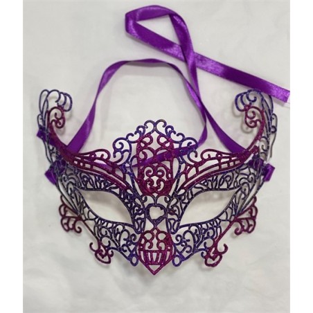 MASQUE PLASTIQUE EFFET DENTELLE VIOLET