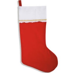 CHAUSSETTE CADEAU PERE NOEL ROUGE EN FEUTRINE