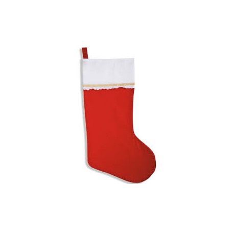 CHAUSSETTE CADEAU PERE NOEL ROUGE EN FEUTRINE