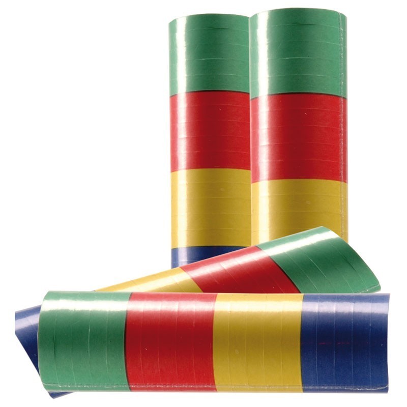 20 ROULEAUX SERPENTINS MULTICOULEURS