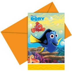 6 CARTES D'INVITATION DORY 