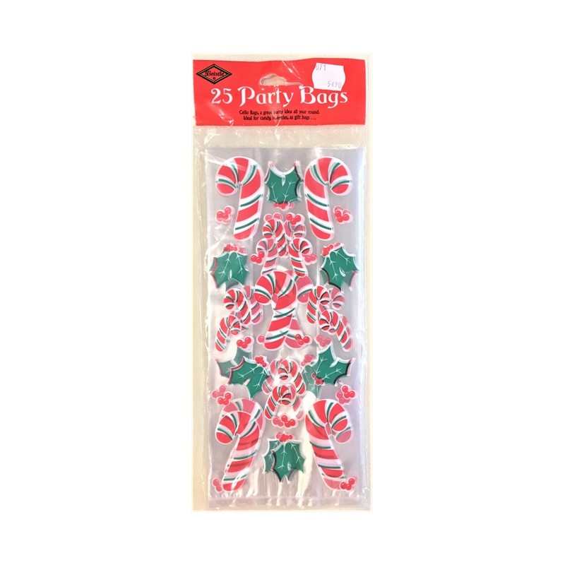 25 SACHETS TRANSPARENTS CANDY DE NOEL