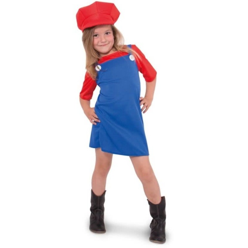 DEGUISEMENT PLOMBIER ROUGE FILLE TAILLE 6/8 ANS DEGUISEMENT PLOMBIER ROUGE FILLE TAILLE 6/8 ANS
