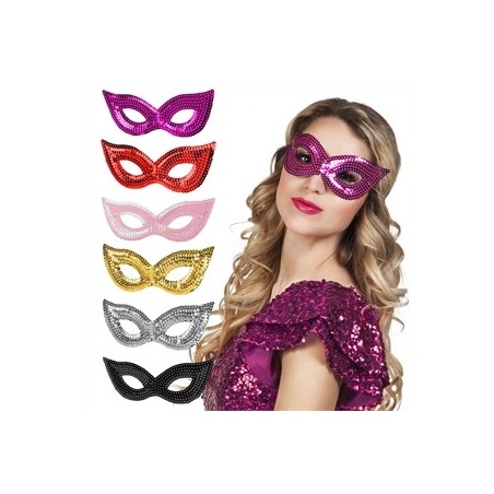 MASK LOUP SEQUINS ROUGE