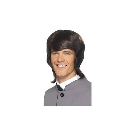 PERRUQUE HOMME MODERNE ANNEES 60 CHATAIN