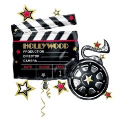 BALLON METALLIQUE HOLLYWOOD CLAPBOARD 73 X 76CM