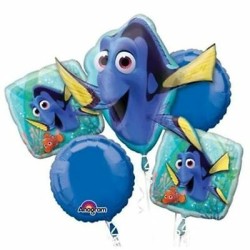 BOUQUET DE 5 BALLONS METALLIQUES DORY