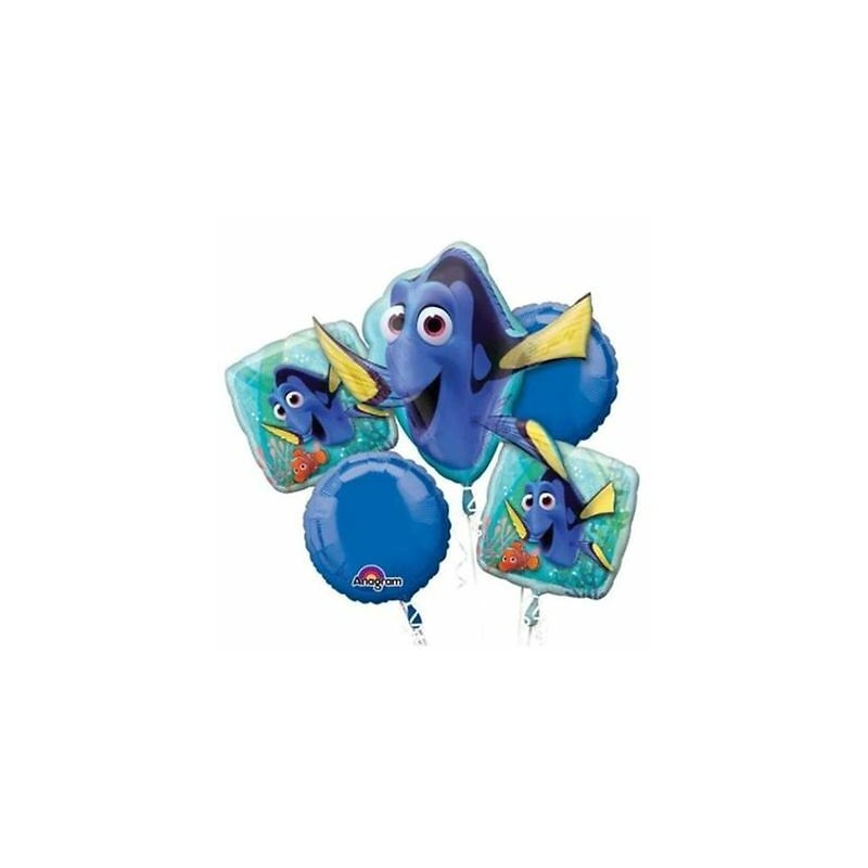 BOUQUET DE 5 BALLONS METALLIQUES DORY