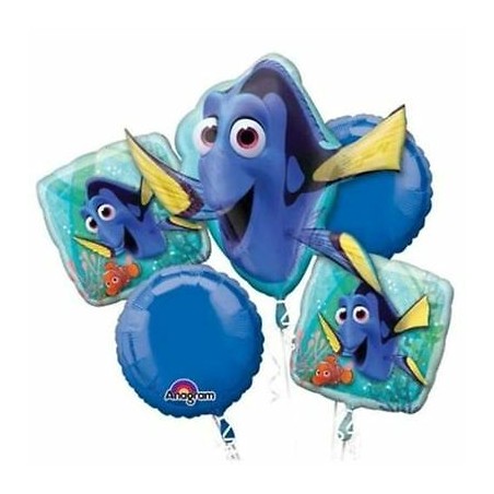 BOUQUET DE 5 BALLONS METALLIQUES DORY