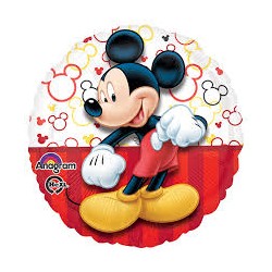 BALLON METALLIQUE ROND MICKEY 43 CM