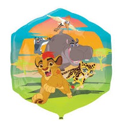 BALLON METALLIQUE HEXAGONAL LA GARDE DU ROI LION 55 X 58 CM