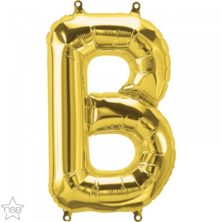 BALLON METALLIQUE LETTRE B OR 86 CM