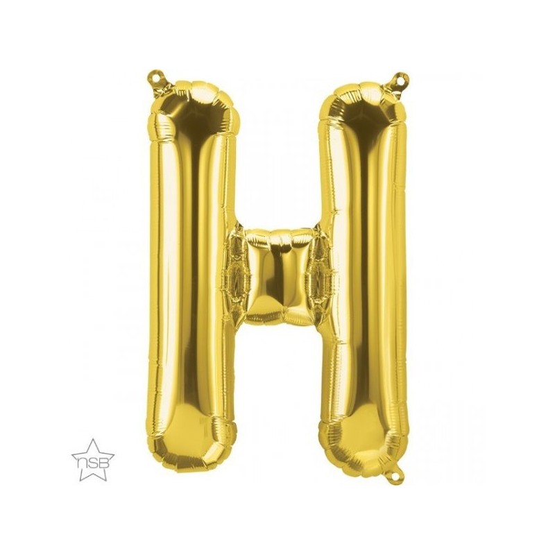 BALLON METALLIQUE LETTRE H OR 86 CM BALLON METALLIQUE LETTRE H OR 86 CM
