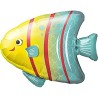 BALLON METALLIQUE POISSON TROPICAL 14 " OU 30 CM