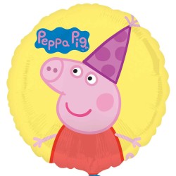 BALLON METALLIQUE ROND PEPPA PIG 43 CM