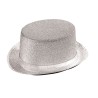 CHAPEAU HAUT DE FORME LUREX ARGENT