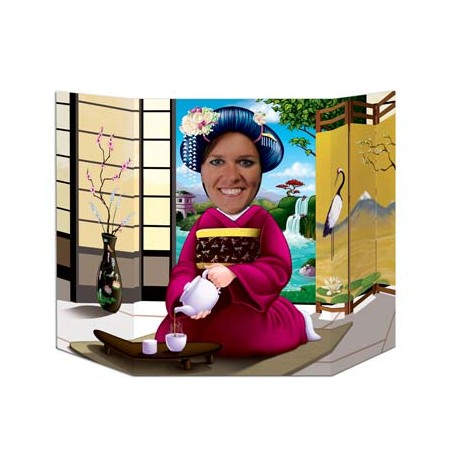 DECORATION PASSE TETE GEISHA GIRL POUR PHOTO 