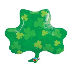 BALLON METALLIQUE TREFLE VERT SAINT PATRICK 