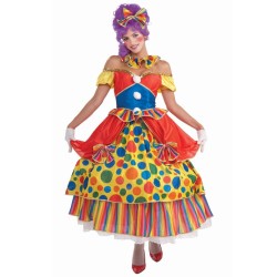 DEGUISEMENT ROBE CLOWN/CARNAVAL TAILLE UNIQUE