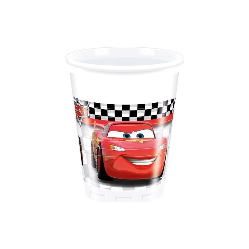 8 GOBELETS CARS 200 ML 