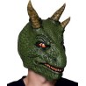 MASQUE DINOSAURE VERT AVEC CORNES 