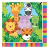 20 SERVIETTES ANIMAUX DE LA JUNGLE 33 X 33 CM 