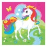 20 SERVIETTES LICORNE 33X33 CM