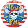 BALLON METALLIQUE ROND PIRATE PARTY TETE DE MORT 43 CM