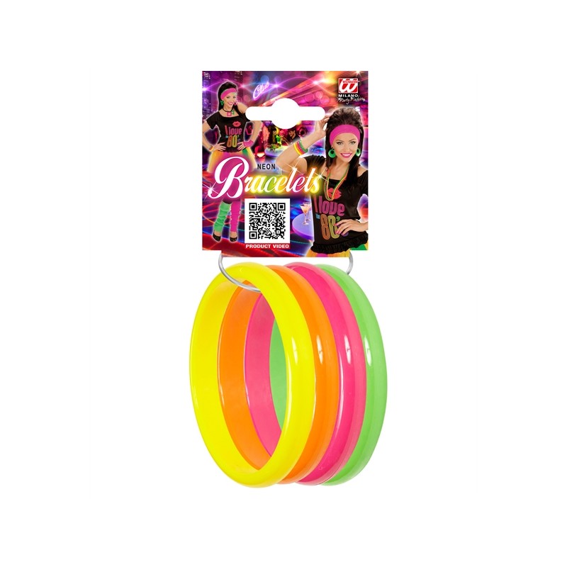 4 BRACELETS NEON