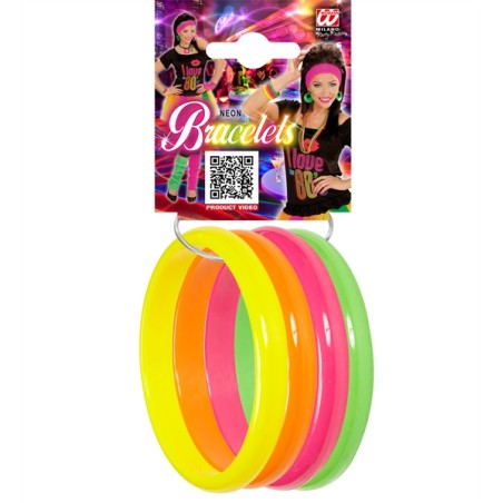 4 BRACELETS NEON